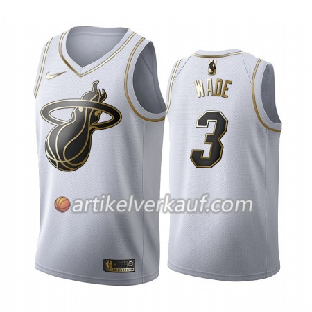 NBA Miami Heat Trikot Dwyane Wade 3 Nike 2019-2020 Weiß Golden Edition Swingman - Herren